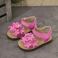 thumbnail image 2 of Gubotare Sandals Girls Baby Boys Girls Sandals Soft Anti-Slip Rubber Sole Summer Outdoor Shoes Toddler First Walkers Size 6 (Hot Pink,Toddler 6), 2 of 6