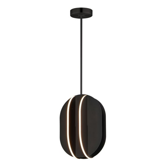 E21486-BK-ET2 Lighting-Interval - 14.25 Inch 35W 1 LED Medium Ellipse Pendant-Black Finish
