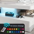 thumbnail image 3 of ARICOEASY LED White Coffee Table with 16 Colors LED Lights for Living Room and Home Office, 3 of 6