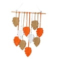 thumbnail image 4 of Hojas de macramé para colgar en la pared, borlas de hojas, fondo bohemio, decoración de pared bohemia para guardería, dormitorio, decoración de dormit Naranja mayimx Tapiz de macramé, 4 of 9