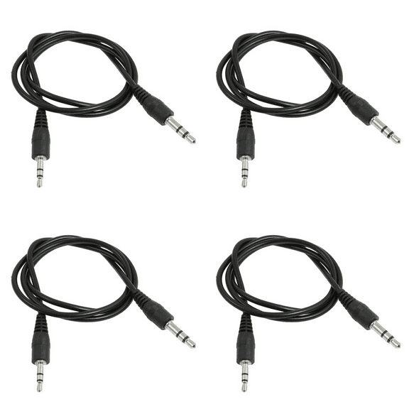 4pcs 23 Inch Long 2.5mm Male to 3.5mm Male Audio Adapter Cable