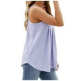 thumbnail image 4 of UYISJ Summer Tank Tops for Women Pleated Spaghetti Strap Camisole Loose Fit Casual Eyelet Sleeveless Shirts, 4 of 5