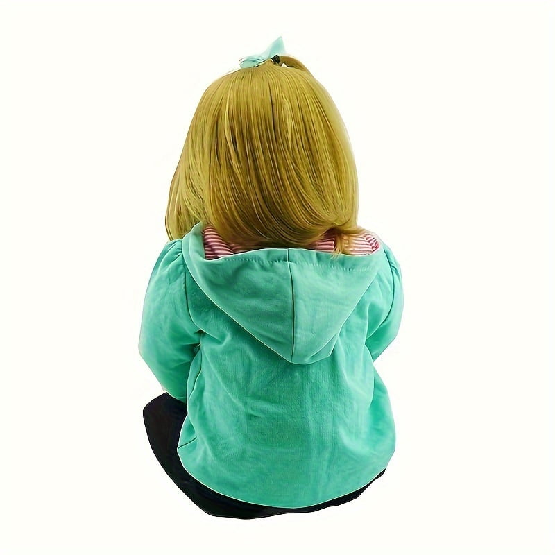iCradle Reborn Baby Dolls Girl 18 Inch 45 cm Realistic Newborn Baby Doll Soft Cloth Body Real Life Baby Doll Xmas Gift Set for Kids Age 3+