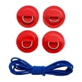 thumbnail image 1 of Lote de 4 parches de anilla en D para kayak, balsa de pesca inflable y cordón elástico. rojo, 1 of 9