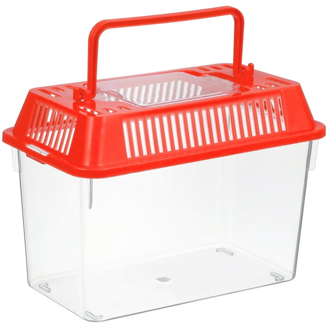 Mini pecera de plástico portátil para tortugas y peces (tapa aleatoria)