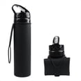 thumbnail image 1 of Botella de Agua de Silicona Plegable Negra de 600 Ml, de Agua para Ciclismo, Botella de Agua de Silicona Irrompible Portátil, 1 of 6