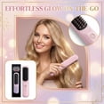 thumbnail image 2 of 2026 Go Brush Pro Upgraded, Portable Cordless Hair Straightener Brush with LCD Display,Fast Heating Cordless, 3 Temperature Settings, USB Rechargeable Fast Heating Hair Brush(Pink), 2 of 5