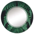 thumbnail image 2 of DESIGN ART Designart 'Dark Green Fern On Black III' Printed Tropical Wall Mirror 24in.x24in., 2 of 5
