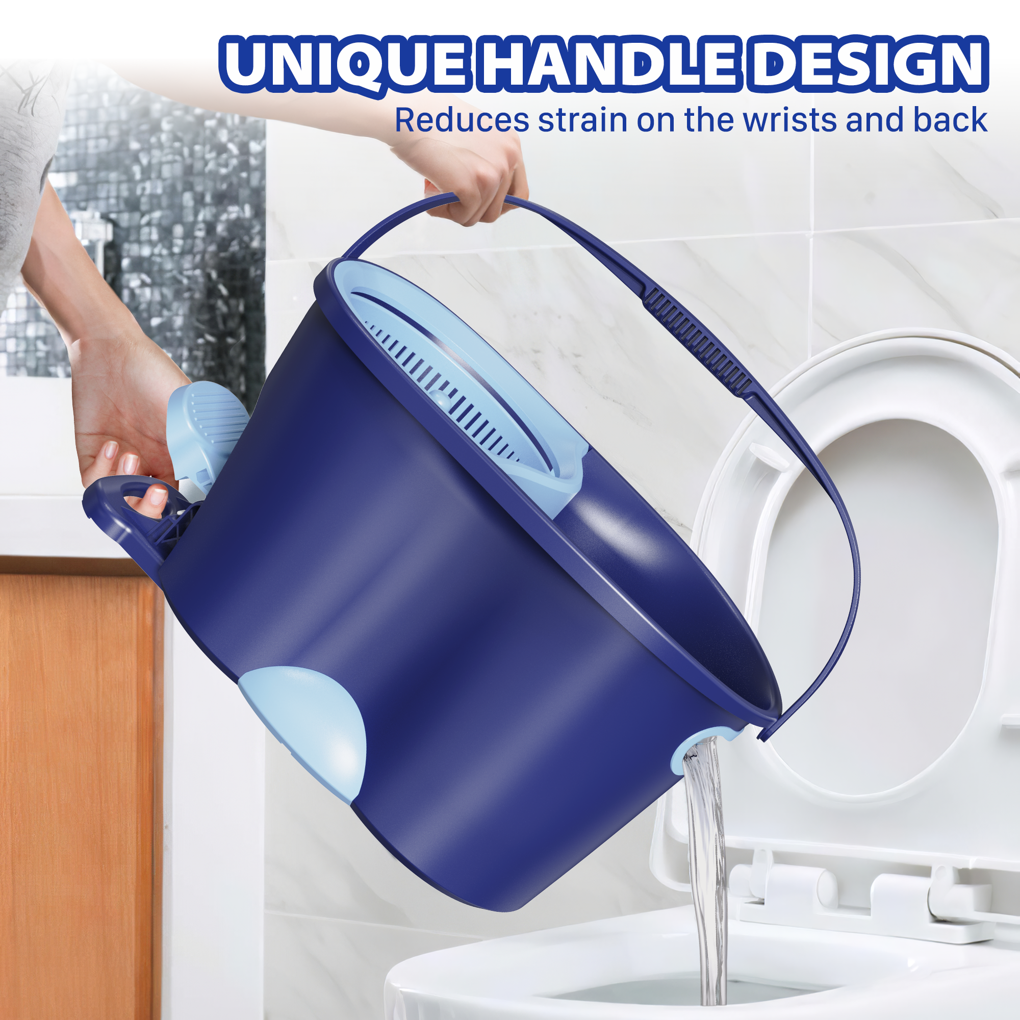 MYSPRI Spin Mop and Bucket Set with 4 Mop Pads photo 3