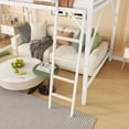 thumbnail image 7 of Mirightone Full Size Loft Bed with Storage, Metal Loft Beds with Upper Shelf, High Loft Bed Frame with Ladder, Lofted Full Bed for&nbsp;Teens, White Loft Bed, 7 of 7