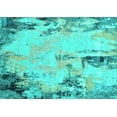 thumbnail image 1 of Ahgly Company Indoor Rectangle Oriental Turquoise Blue Industrial Area Rugs, 2' x 4', 1 of 4