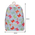 thumbnail image 4 of Butterflies Print Woman Backpack Large Capacity School Bags for Girls (White), 4 of 10