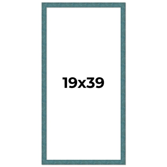 19x39 Frame Blue Rustic Barnwood Solid Wood Picture Frame Width 1.25 Inches | Interior Depth 0.5