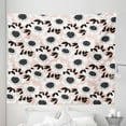 thumbnail image 1 of Flower Tapestry, Floral Pattern with Soft Pastel Toned Florets Graphic Motif Print, Fabric Wall Hanging Decor for Bedroom Living Room Dorm, 5 Sizes, Pale Pink White Black, by Ambesonne, 1 of 1