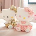 thumbnail image 2 of Sanrio JK Hello Kitty juguete de peluche Original, Gato de dibujos animados de estilo japonés, muñeco de peluche de Anime, regalos de Navidad para niña, 33cm, 2 of 5