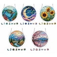 thumbnail image 5 of Acrylic Jigsaw Puzzle Suncatcher, Unique Emerald Flame Hummingbird Stained Glass Style Puzzle for Adults, DIY Sun Catchers Indoor Window, Home Decor, Creative Gift, 5 of 5