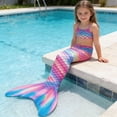 thumbnail image 4 of Swimming Wear for Girls with Shiny Rainbow Scale Tail Design Swimwear for Kids Summer Swimsuit (1PC Tail), 4 of 4
