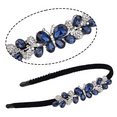 thumbnail image 3 of Diadema de flores con diamantes de imitación para mujer, diadema francesa con lazo de mariposa, diadema de metal, aros de cristal para el cabello, accesorios para el cabello, 3 of 5