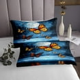 thumbnail image 3 of Butterfly Bedspread Blue Galaxy Quilt Set King Size Rustic Farm Butterfly Coverlet Set Starry Sky Romantic Themed Bed Set Dreamy Butterfly Bedding Teen, 3 of 5