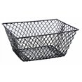 thumbnail image 2 of Small Metal Rectangular Oval and Round Wire Baskets with Handles Black and White 4-ct Sets (Rectangular Black Without Handles), 2 of 3