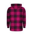 thumbnail image 6 of Christmas Women's Plaid Printed Fleece Thick Coats, Button-Down Hooded Sweater with Pockets, Fall Causual Outfits, 6 of 7
