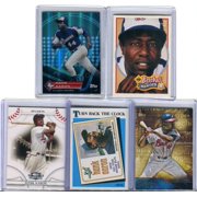 Hank Aaron Atlanta Braves Assorted Baseball Cards 5 Card Lot
