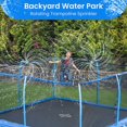 thumbnail image 2 of 2 juegos de rociadores de trampolín para niños, patio trasero, parque acuático, red amigable, juguetes de juego al aire libre, juguetes de verano ajustables, accesorios incluidos, herramient, 2 of 5