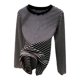 thumbnail image 3 of MHFRRA Camiseta de Manga Larga a Rayas con Cuello Redondo para Mujer: Capa Base Ajustada para Otoño e Invierno Negro, 3 of 4