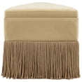 thumbnail image 5 of Meridian Furniture Trivoli Camel Velvet Ottoman/Stool, 5 of 8