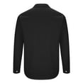 thumbnail image 5 of Elvqul Button down Shirts for Men Turndown Collar Long Sleeve Black Formal Solid Mens Shirts Linen, 5 of 6