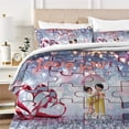 thumbnail image 3 of Highend Duvet Cover Set Happy Valentine's Day Bedding Suit Ring Puzzle Printed Home Bedclothes for Adult, 3 of 6