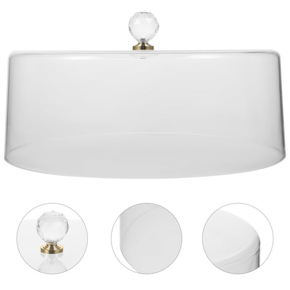 RUNROTOO Transparent Cake Stand Cover 1Pack Acrylic Dome For Pie And Cake Protection In Dessert Shop