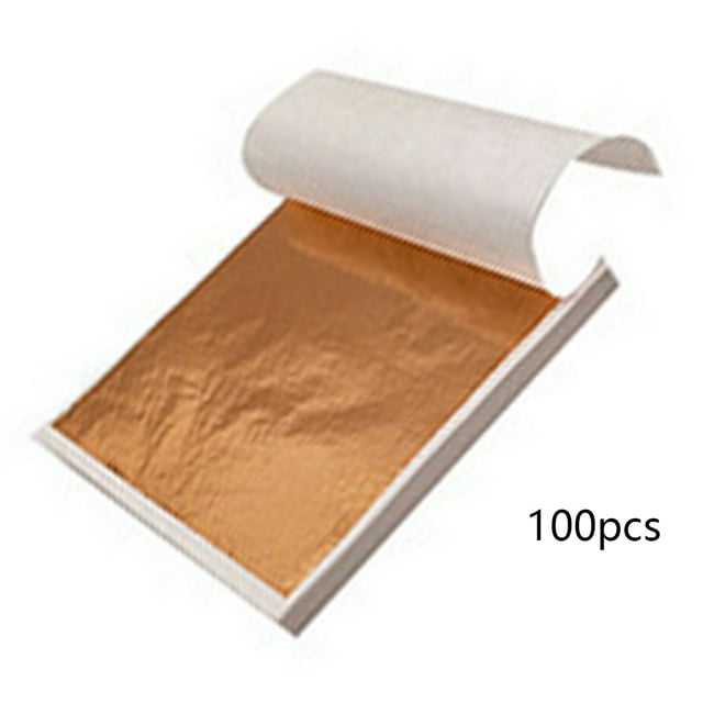 Inteprter 100 piezas de papel de hoja de papel de aluminio impermeable para decoración de pasteles y alimentos ligeros Type7 NO7