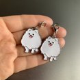 thumbnail image 4 of 2PCS Dog Keychain Ring Pendants, Cute Pet Mini Dog Memorial Keyring Metal Lightweight Dog Keychain Gift 12#-Pomeranian, 4 of 5