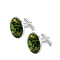 thumbnail image 2 of Tropical Plants Elegant Stainless Steel Shirt Cufflinks for Formal Attire - for Weddings and Business Meetings, 2 of 6