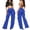 Glisme Blue440, variant on Glisme Casual Pants For Women Mesh Ruffle Trim Cover Up Pants Beach Cover Up Wrap Bikini Shiny Wraps Cover Ups For Swimwear Pants Pink Trousers Athletic Fit
