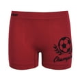 thumbnail image 5 of Junior Boy Seamless Boxer Briefs, Boyshorts Panty, Football-Solid Multi Colors, One Size, 6-Pack, 5 of 8