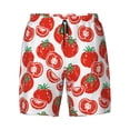 thumbnail image 4 of Lsque Mens Swim Trunks Hand Drawn Tomatoes Pattern - Bathing Suit Compression Liner - Beach Swim Shorts Swimwear - (S-3XL) - Stretch Quick Dry -3X-Large, 4 of 9