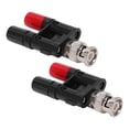 thumbnail image 4 of Conector adaptador divisor coaxial RF, 2 conectores BNC macho a conector banana hembra doble de 4 mm., 4 of 14