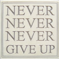 An Encouraging Plaque Never ever give up for the wall or desk