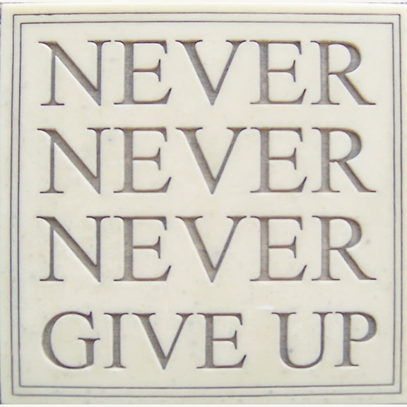An Encouraging Plaque Never ever give up for the wall or desk