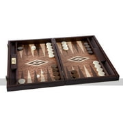 Manopoulos Luxury Walnut Burl 19-inch Backgammon Set