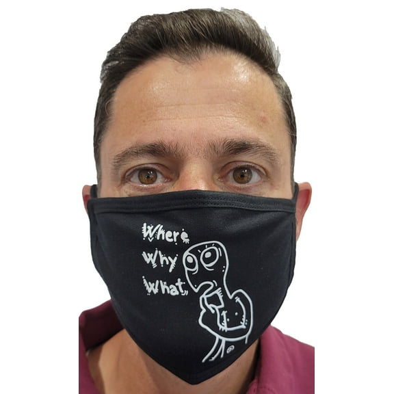 Adults Fun Screen Print Face Masks Double Layers Reusable Washable