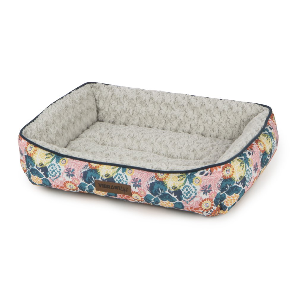 Vibrant Life Luxe Cuddler Pet Dog Bed, Medium, 27x21