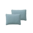 thumbnail image 3 of VCNY Home Nina Solid Basketweave Quilt Set, King, Slate Blue, 3 of 5