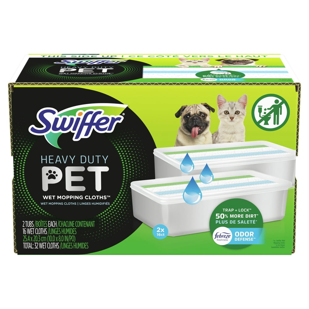 Swiffer Sweeper Pet Heavy Duty MultiSurface Wet Cloth Refills for Floor Mopping and Cleaning