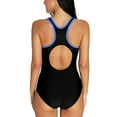 thumbnail image 5 of Attraco Women's One-piece Sports Swimsuit Color Block Water Aerobic Swimwear Bathing Suit, 5 of 5