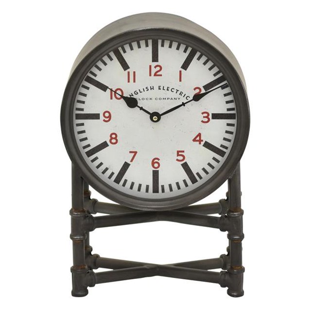 Plutus PBTH92404 Horloge de Table Moderne en Métal&44; Noir