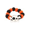 thumbnail image 1 of Halloween Pumpkin Pet Collar with Bat Pattern Adjustable Stretch Rope Decorative Necklace for Dogs and Cats, 1 of 3