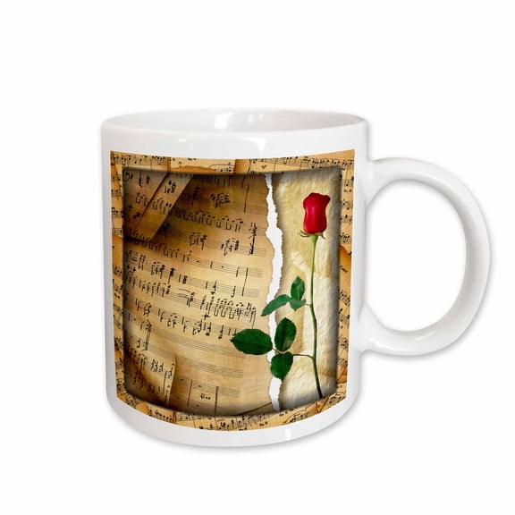 3drose, Music for a Rose, 11oz Mug